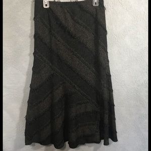 Insight Black Tan Midi Maxi Skirt Size 8